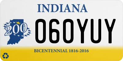 IN license plate 060YUY
