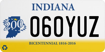 IN license plate 060YUZ