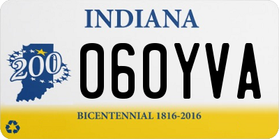 IN license plate 060YVA