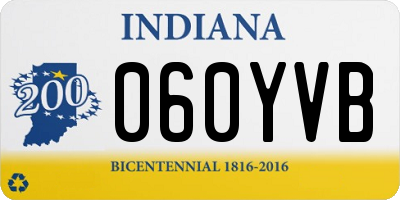 IN license plate 060YVB