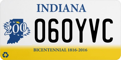 IN license plate 060YVC