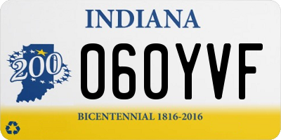 IN license plate 060YVF