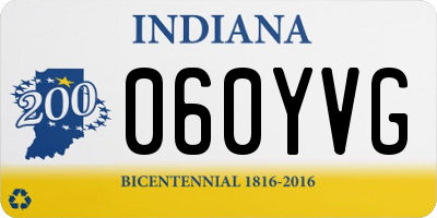 IN license plate 060YVG
