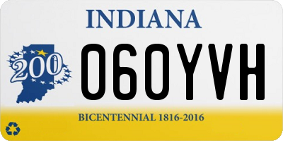IN license plate 060YVH