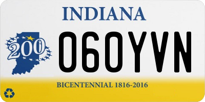 IN license plate 060YVN