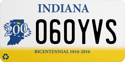 IN license plate 060YVS