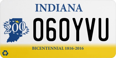 IN license plate 060YVU