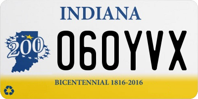 IN license plate 060YVX