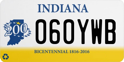 IN license plate 060YWB