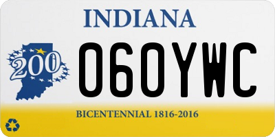 IN license plate 060YWC