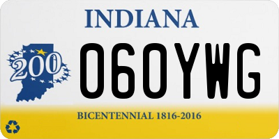 IN license plate 060YWG