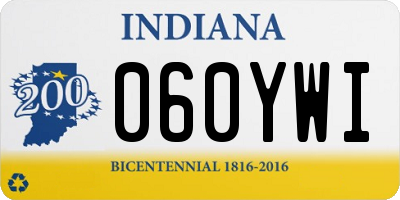 IN license plate 060YWI