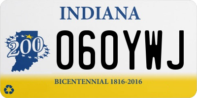 IN license plate 060YWJ