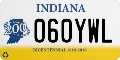IN license plate 060YWL