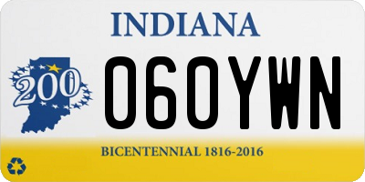 IN license plate 060YWN