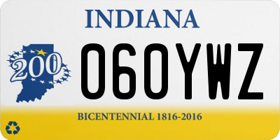 IN license plate 060YWZ