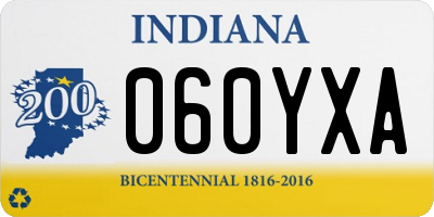 IN license plate 060YXA