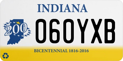 IN license plate 060YXB