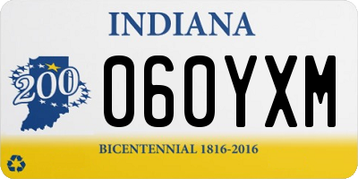 IN license plate 060YXM