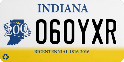 IN license plate 060YXR