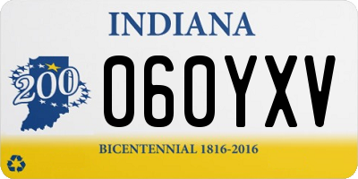 IN license plate 060YXV