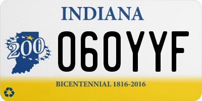 IN license plate 060YYF