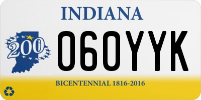 IN license plate 060YYK