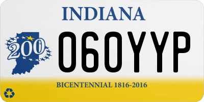 IN license plate 060YYP