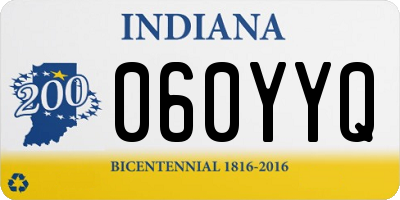 IN license plate 060YYQ