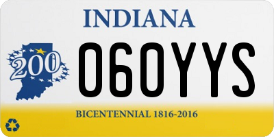 IN license plate 060YYS