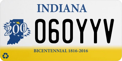 IN license plate 060YYV