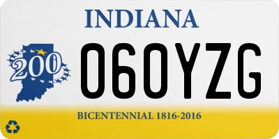 IN license plate 060YZG