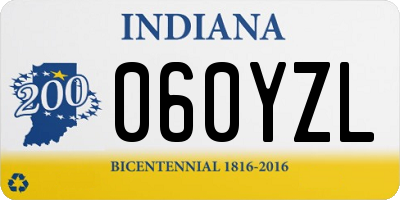 IN license plate 060YZL