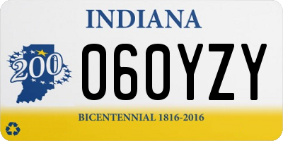 IN license plate 060YZY
