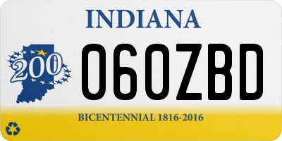 IN license plate 060ZBD