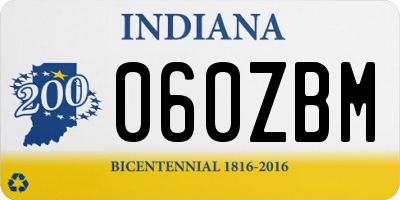 IN license plate 060ZBM