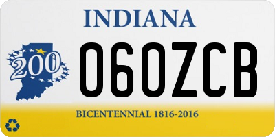 IN license plate 060ZCB