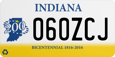 IN license plate 060ZCJ