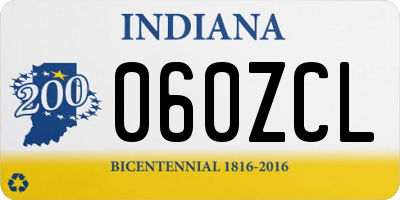 IN license plate 060ZCL