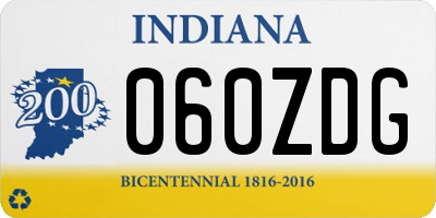IN license plate 060ZDG