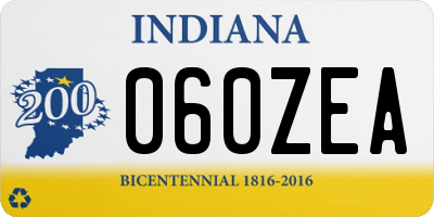 IN license plate 060ZEA