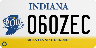 IN license plate 060ZEC