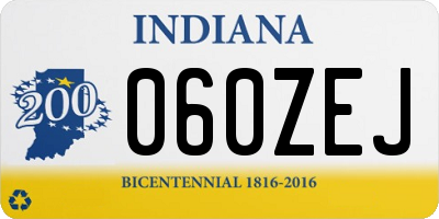 IN license plate 060ZEJ