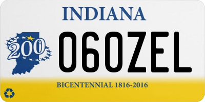 IN license plate 060ZEL