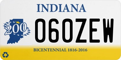 IN license plate 060ZEW