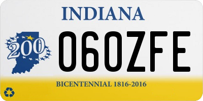 IN license plate 060ZFE