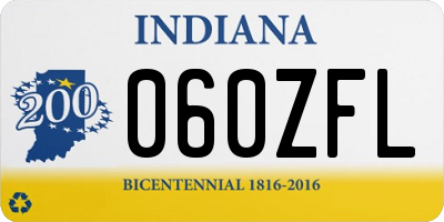 IN license plate 060ZFL