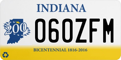 IN license plate 060ZFM