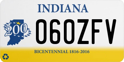 IN license plate 060ZFV