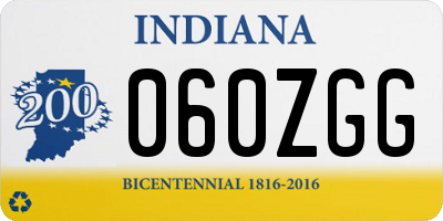 IN license plate 060ZGG